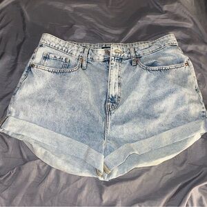 Wild Fable Blue Jean Shorts High-Waisted Cuffed